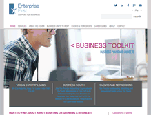 Tablet Screenshot of enterprisefirst.co.uk